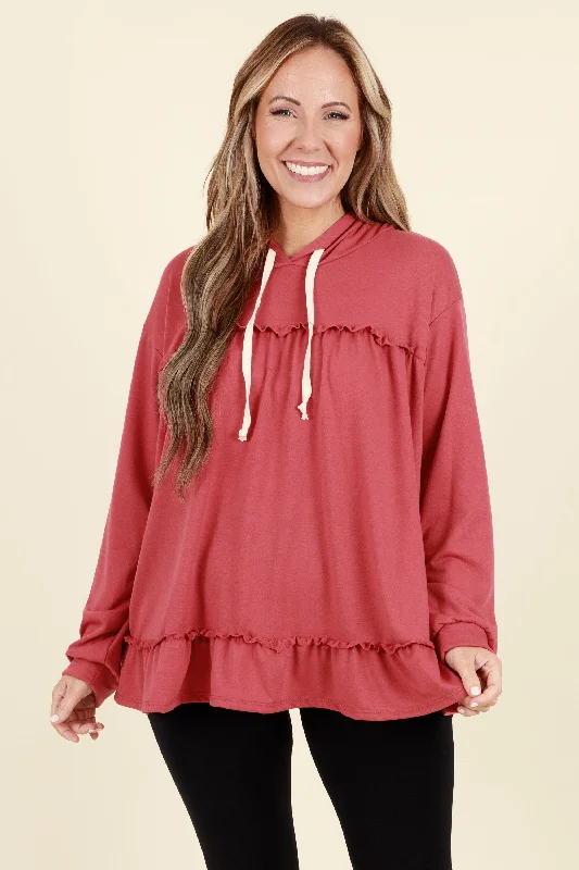 Let's Go Ice Skating Hoodie, Terracotta