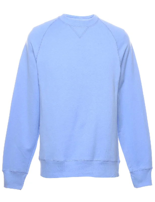 Light Blue Plain Sweatshirt - S