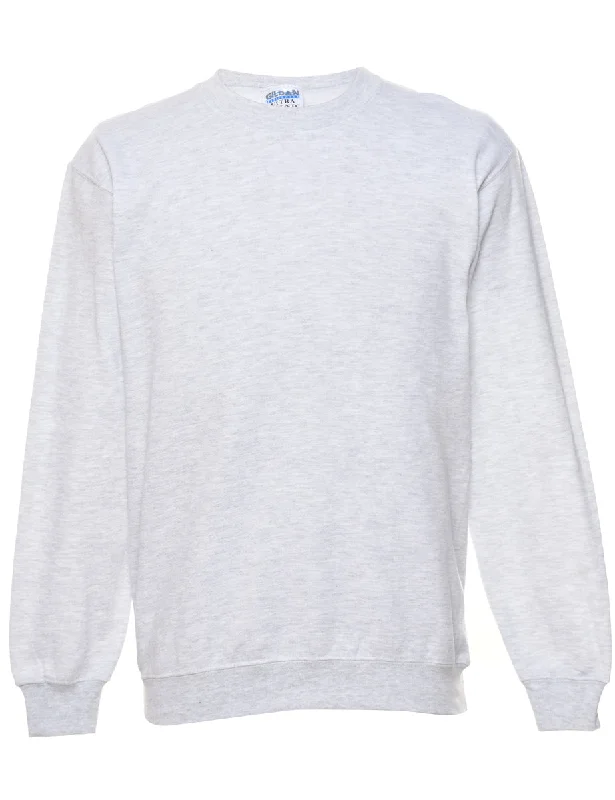 Light Grey Plain Sweatshirt - S