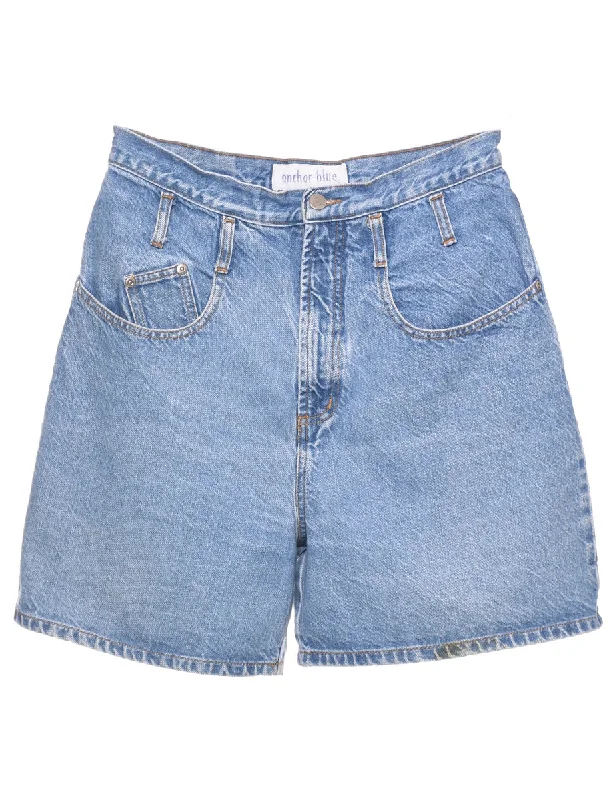 Fashionable And Versatile Light Wash Denim Shorts - W27 L5