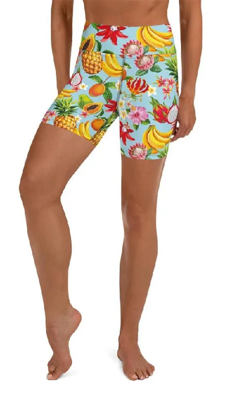 Paradise Fruits Yoga Shorts