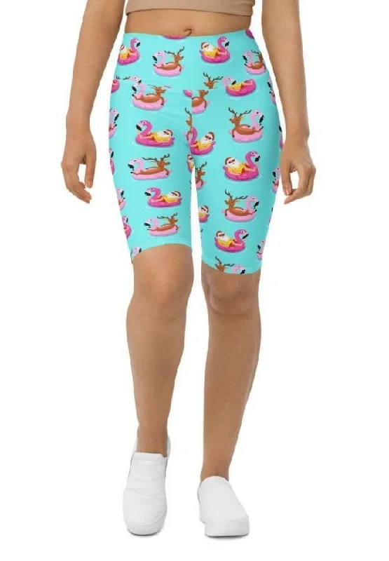Urban Sense Summer Vibe Christmas Biker Shorts