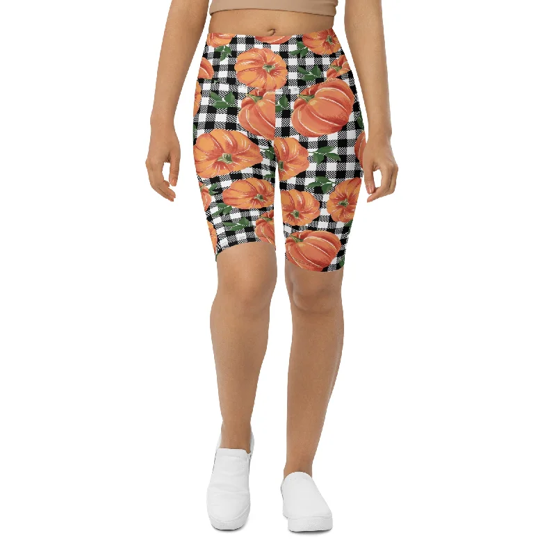 Thanksgiving Pumpkins Biker Shorts