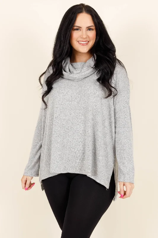 To My Love Top, Heather Grey